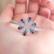 925 Sterling Silver Colorec Snow Flake Bracelet - Multi Colored Bracelet 925 Sterling Silver Colorec Snow Flake Bracelet - Multi Colored Bracelet
