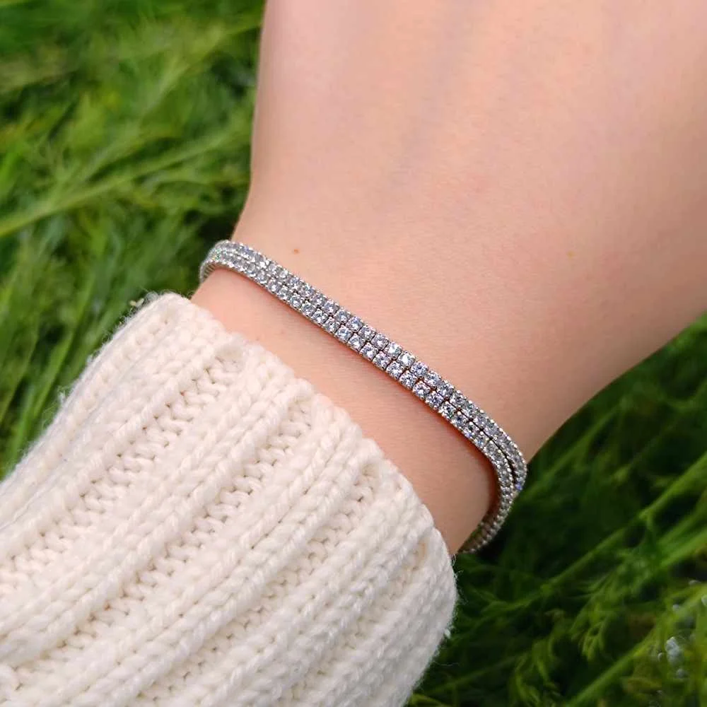White zircon bracelet 2025